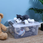 17 QT Clear Storage Bins with Lids – Stackable Plastic Organizer Set (6 Pack)