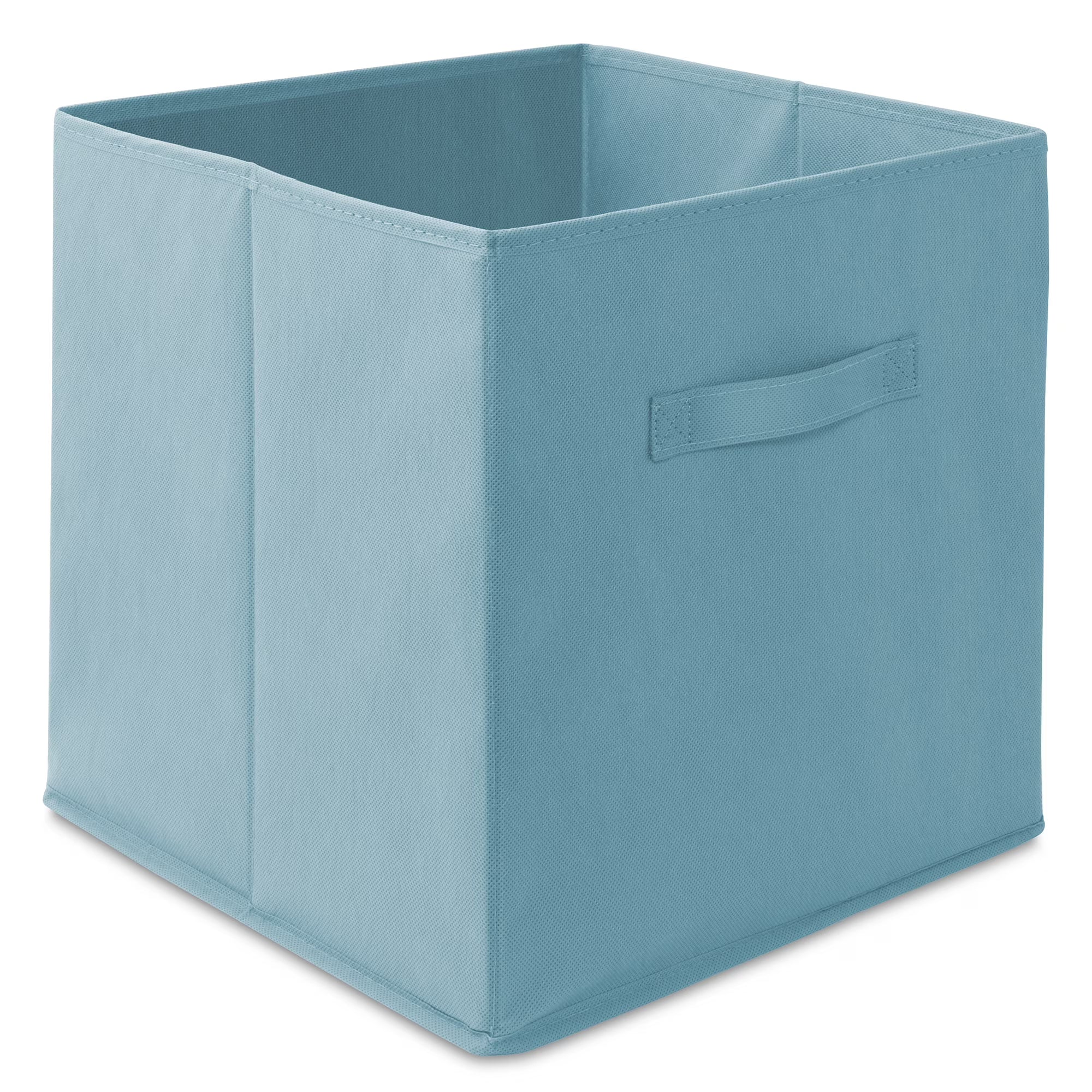 Casafield Set of 6 Fabric Storage Cube Bins – Baby Blue Foldable Shelf Organizers