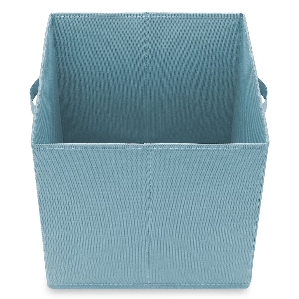 Casafield Set of 6 Fabric Storage Cube Bins – Baby Blue Foldable Shelf Organizers