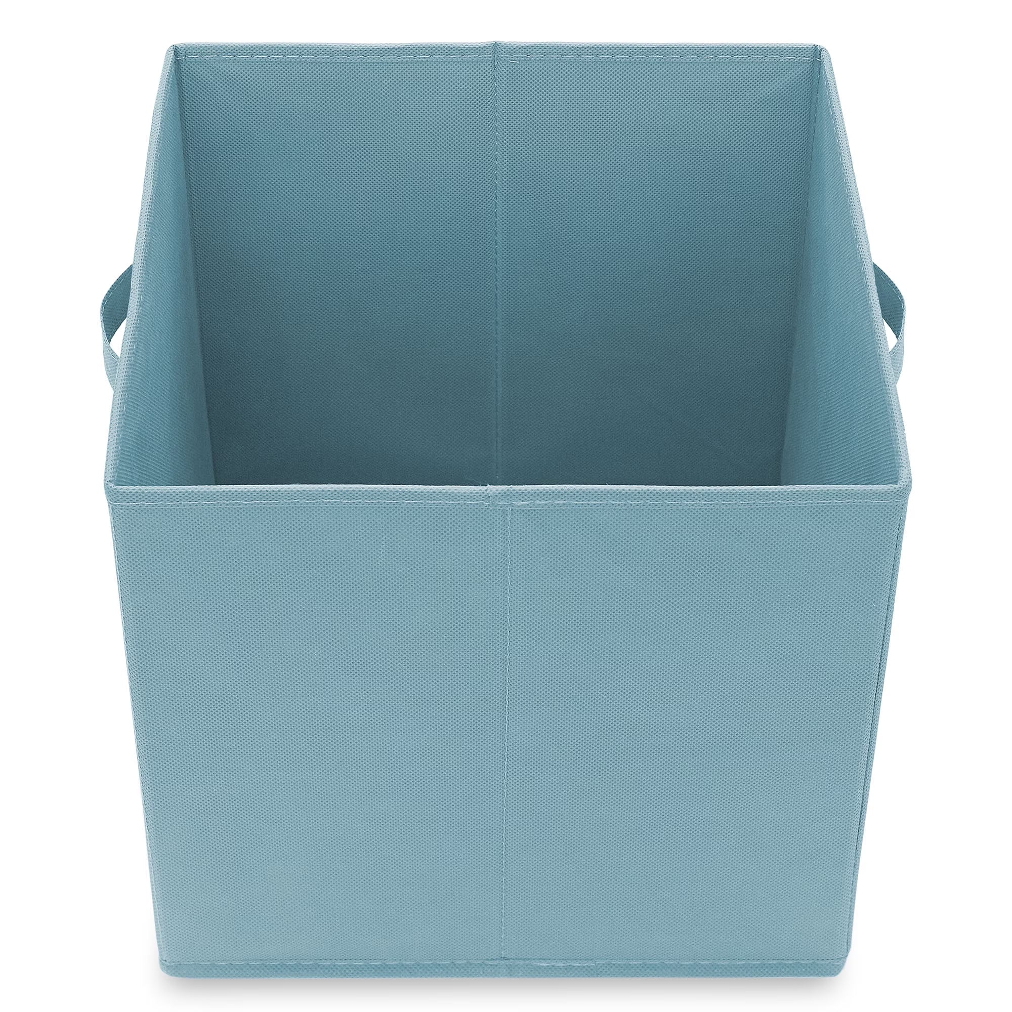 Casafield Set of 6 Fabric Storage Cube Bins – Baby Blue Foldable Shelf Organizers