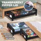 Livhil Under Bed Storage with Wheels – 2 Pack Rolling Storage Containers
