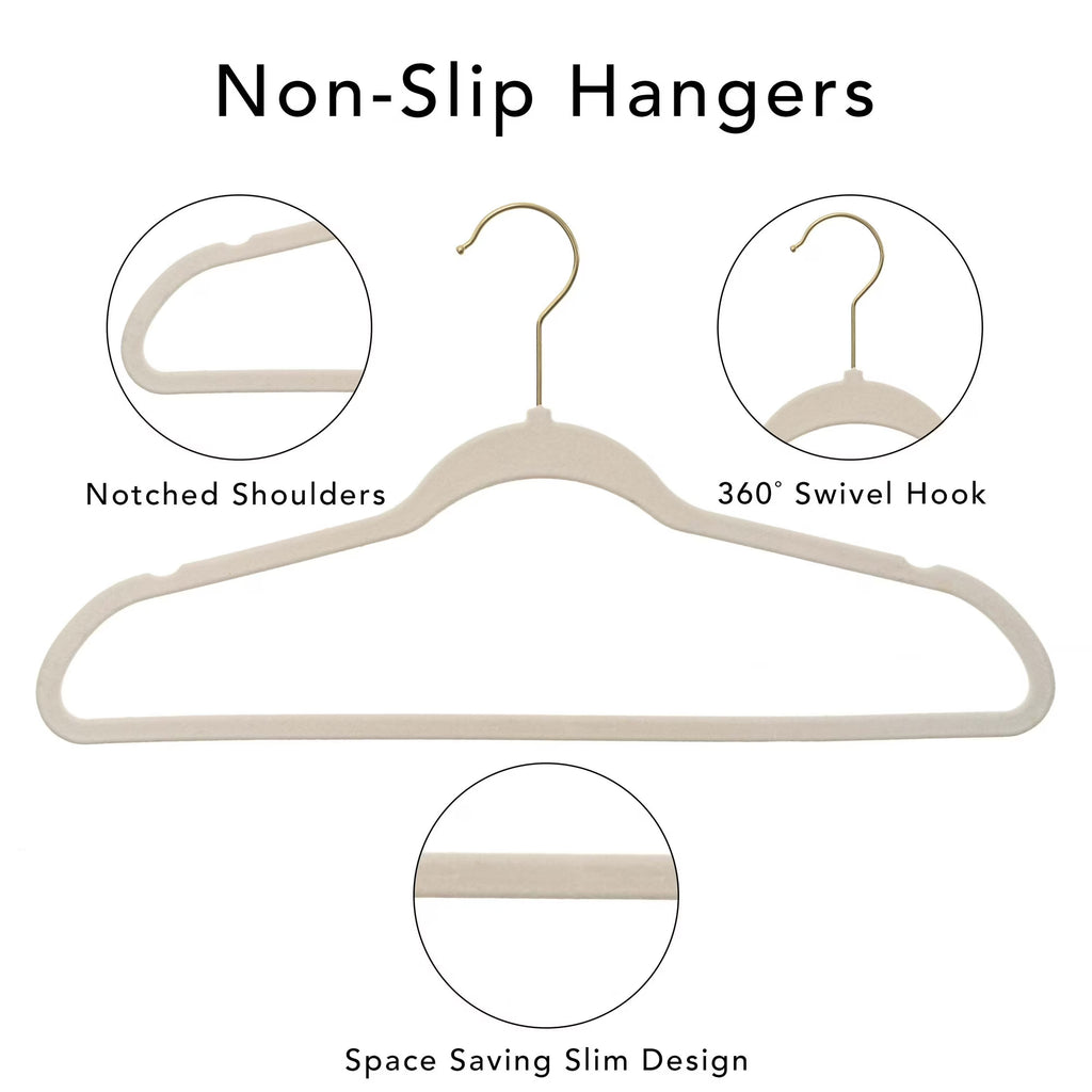 Better Homes & Gardens Non-Slip Velvet Clothing Hangers – 50 Pack