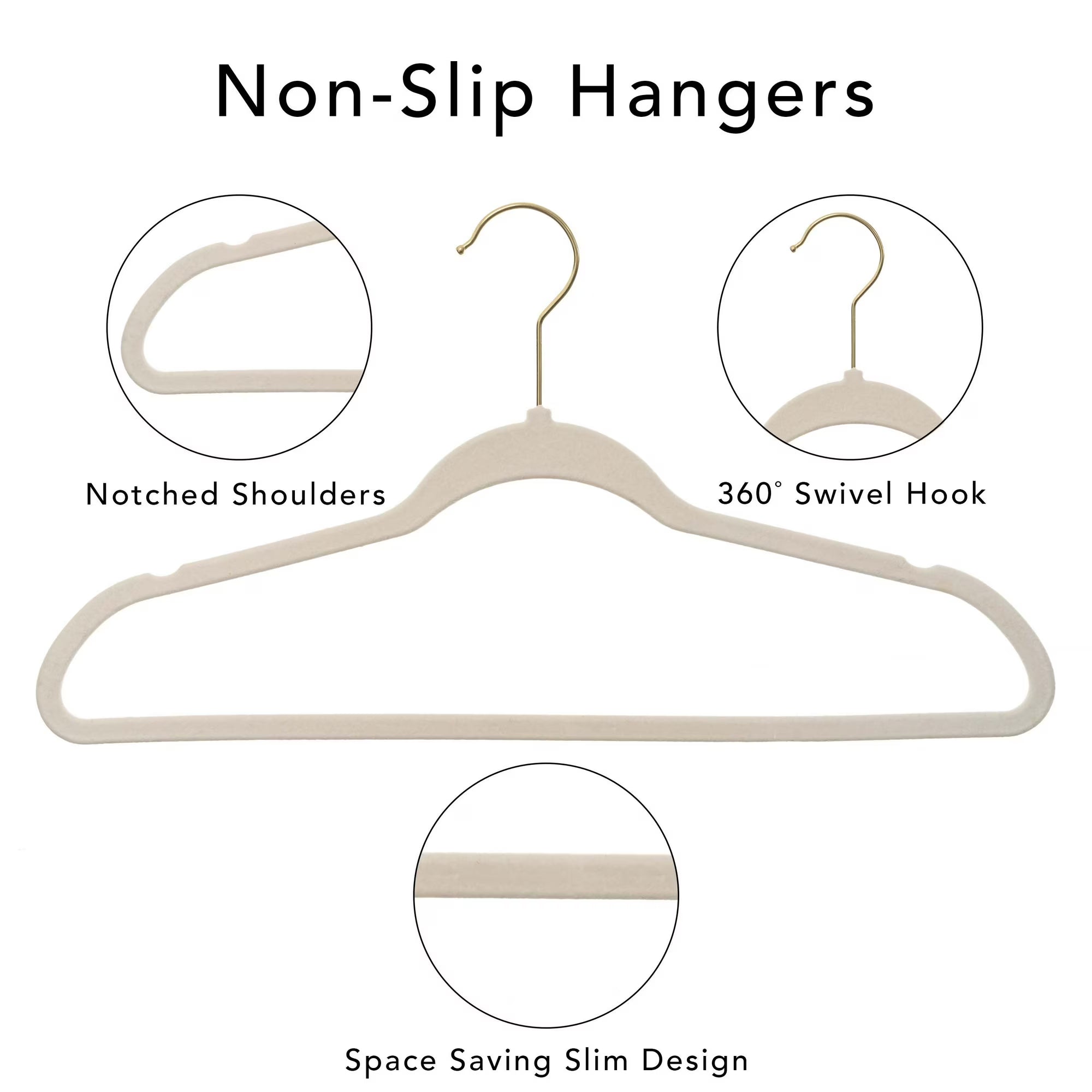 Better Homes & Gardens Non-Slip Velvet Clothing Hangers – 50 Pack