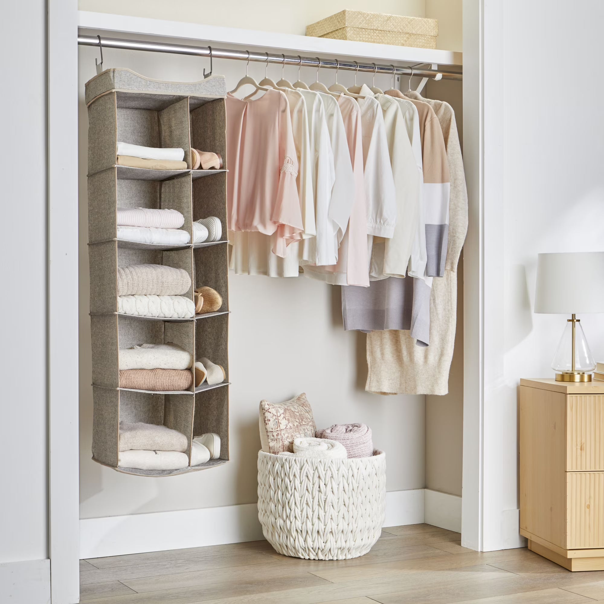 Better Homes & Gardens 5-Tier Hanging Closet Organizer – 10 Compartment Storage