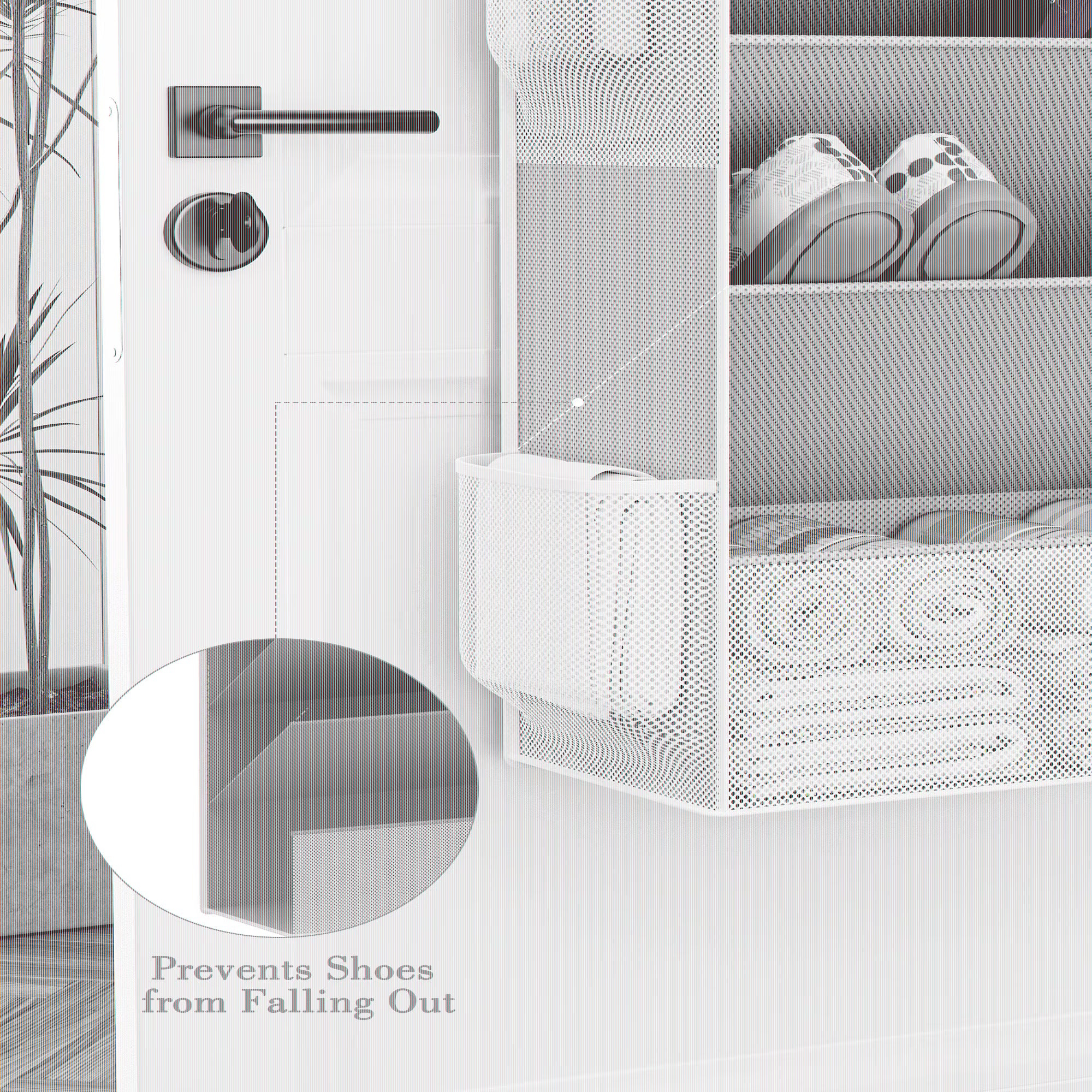 Criusia Over the Door Shoe Organizer – Hanging Storage with Deep Pockets