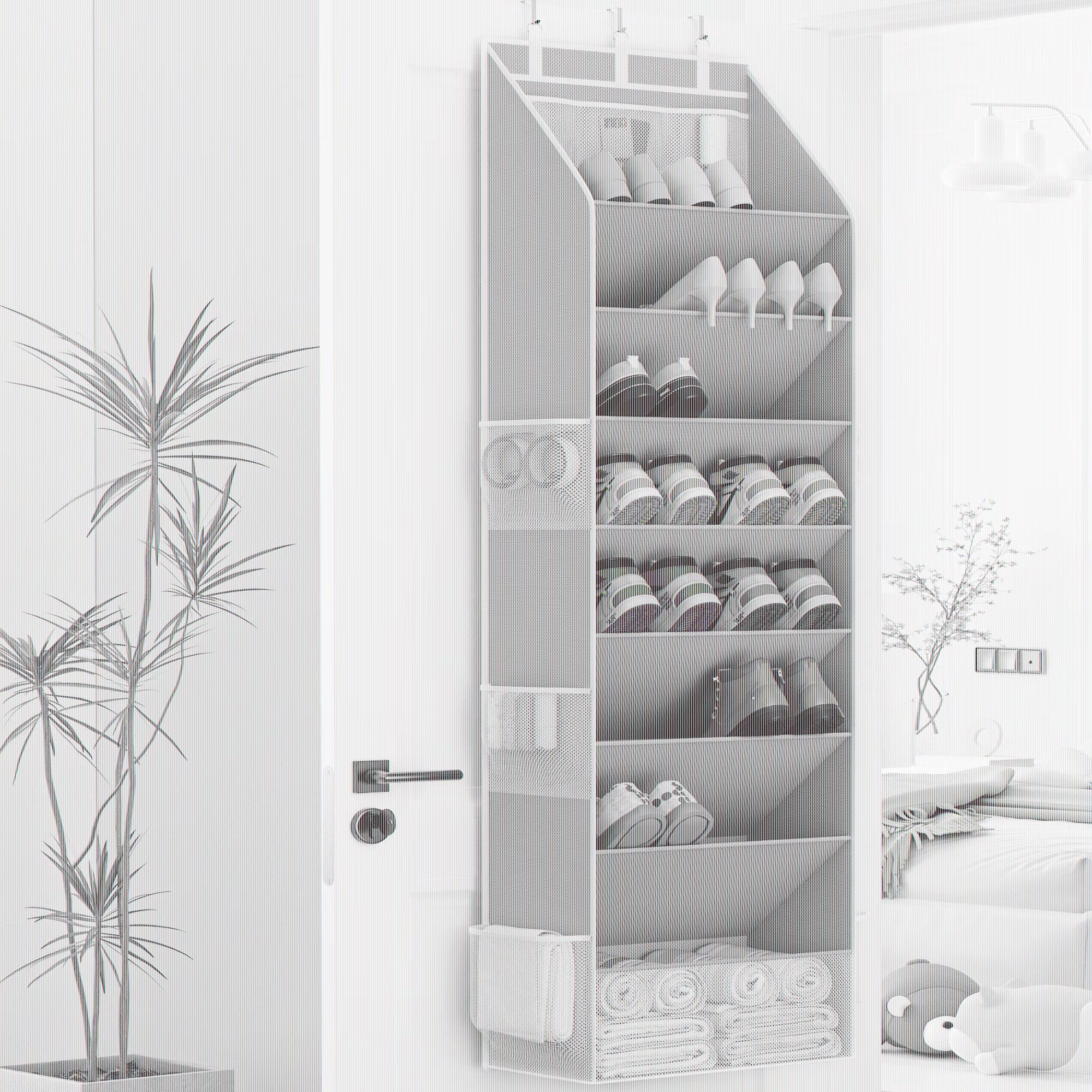 Criusia Over the Door Shoe Organizer – Hanging Storage with Deep Pockets
