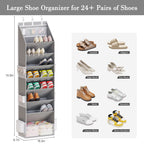 Criusia Over the Door Shoe Organizer – Hanging Storage with Deep Pockets