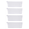 Mainstays Clear Plastic Fridge Organization Bin Set – 4 Pack