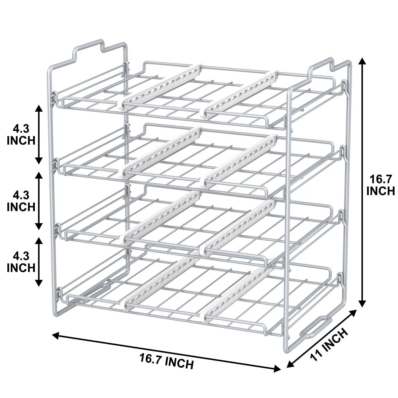 stusgo 4-Tier Stackable Can Rack Organizer – Pantry Storage for Up to 48 Cans