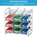 stusgo 4-Tier Stackable Can Rack Organizer – Pantry Storage for Up to 48 Cans