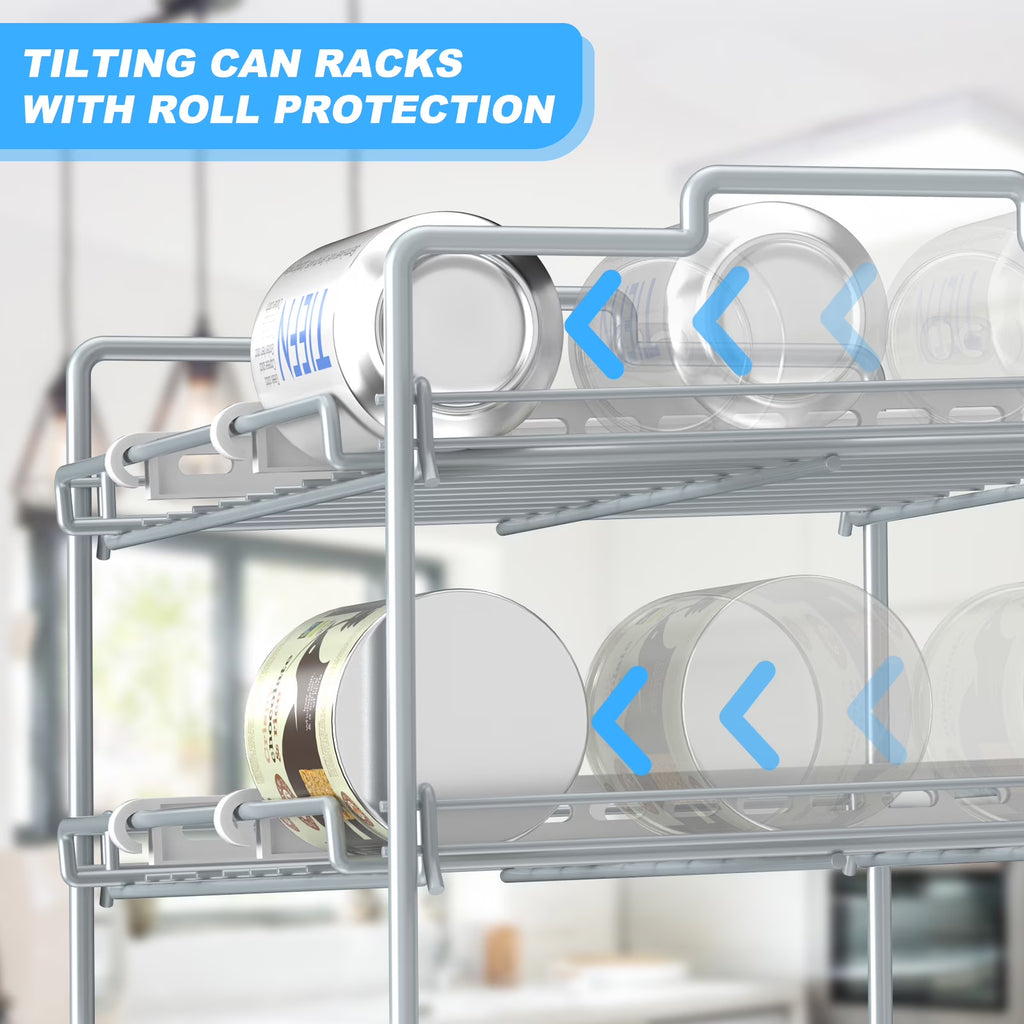 stusgo 4-Tier Stackable Can Rack Organizer – Pantry Storage for Up to 48 Cans