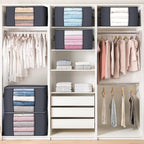 Brotasdro 90L Large Storage Bags – 4 Pack Foldable Closet Organizers