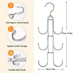 Hiziwimi Silver Hanger Organizer – 2 Piece Closet Purse & Bag Holder Set