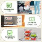 GPED Food Storage Containers with Lids – 20 Piece Airtight Stackable Kitchen Set