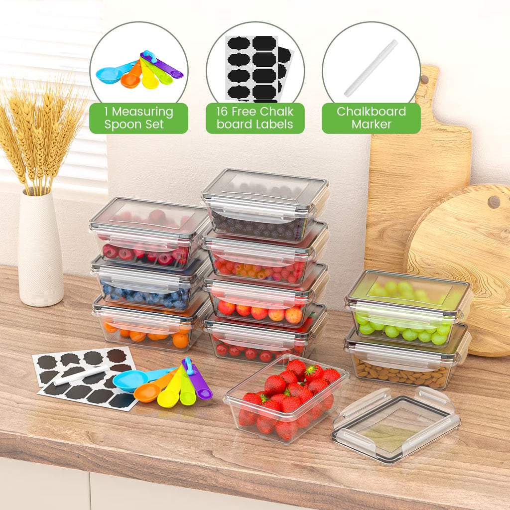 GPED Food Storage Containers with Lids – 20 Piece Airtight Stackable Kitchen Set