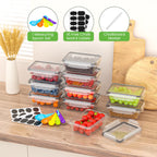 GPED Food Storage Containers with Lids – 20 Piece Airtight Stackable Kitchen Set