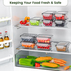 GPED Food Storage Containers with Lids – 20 Piece Airtight Stackable Kitchen Set