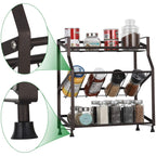 Gourmet Kitchen 3-Tier Spice Rack Organizer – Freestanding Metal Holder