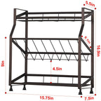 Gourmet Kitchen 3-Tier Spice Rack Organizer – Freestanding Metal Holder